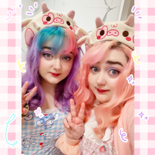 Load image into Gallery viewer, Strawberry Cow Beret - Cute Kawaii Pastel Embroidered 90% Wool Beret