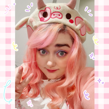 Load image into Gallery viewer, Strawberry Cow Beret - Cute Kawaii Pastel Embroidered 90% Wool Beret