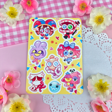 Load image into Gallery viewer, Digital Circus - Kiss Cut - Sticker Sheet - Vinyl Stickers
