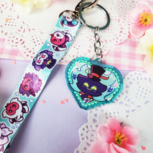 Load image into Gallery viewer, Helluva Boss - Fizz + Asmodeus - Mini Lanyard + Acrylic Keychain Set