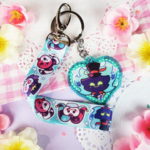Load image into Gallery viewer, Helluva Boss - Fizz + Asmodeus - Mini Lanyard + Acrylic Keychain Set