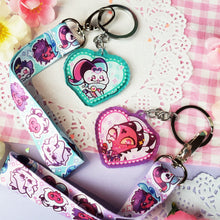 Load image into Gallery viewer, Helluva Boss - Fizz + Asmodeus - Mini Lanyard + Acrylic Keychain Set