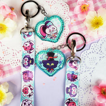 Load image into Gallery viewer, Helluva Boss - Fizz + Asmodeus - Mini Lanyard + Acrylic Keychain Set