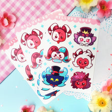 Load image into Gallery viewer, Helluva Boss - Chibis - Kiss Cut - Sticker Sheet - Vinyl Stickers