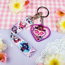 Load image into Gallery viewer, Helluva Boss - Blitzo + Stolas - Mini Lanyard + Acrylic Keychain Set