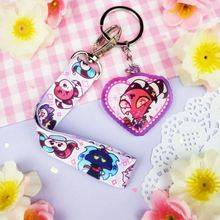 Load image into Gallery viewer, Helluva Boss - Blitzo + Stolas - Mini Lanyard + Acrylic Keychain Set
