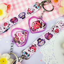 Load image into Gallery viewer, Helluva Boss - Blitzo + Stolas - Mini Lanyard + Acrylic Keychain Set