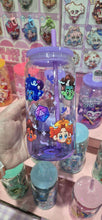 Load image into Gallery viewer, Critical Role: Mighty Nein Glass Cup | 16oz with Plastic Lid and straw | Gradient Glass Cup