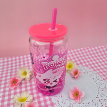 Load image into Gallery viewer, Angel Dust Poison Bottle Glass Cup | 16oz with Plastic Lid and straw | Gradient Glass Cup