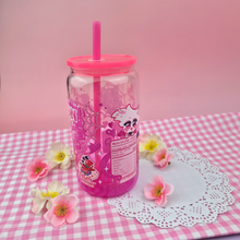 Load image into Gallery viewer, Angel Dust Poison Bottle Glass Cup | 16oz with Plastic Lid and straw | Gradient Glass Cup