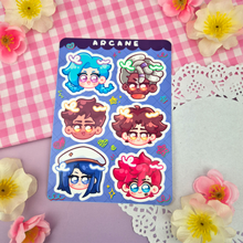 Load image into Gallery viewer, Arcane - Chibis - Kiss Cut - Sticker Sheet - Vinyl Stickers