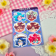 Load image into Gallery viewer, Arcane - Chibis - Kiss Cut - Sticker Sheet - Vinyl Stickers