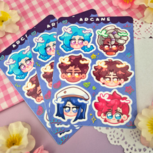 Load image into Gallery viewer, Arcane - Chibis - Kiss Cut - Sticker Sheet - Vinyl Stickers