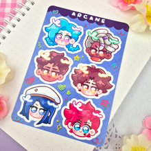 Load image into Gallery viewer, Arcane - Chibis - Kiss Cut - Sticker Sheet - Vinyl Stickers