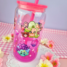 Load image into Gallery viewer, Critical Role: Bells Hells Glass Cup | 16oz with Plastic Lid and straw | Gradient Glass Cup