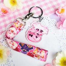 Load image into Gallery viewer, Hazbin - Angel Dust Ducky - Mini Lanyard + Acrylic Keychain Set