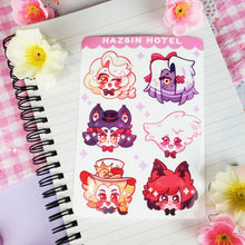 Load image into Gallery viewer, Hazbin Hotel - Chibis - Kiss Cut - Sticker Sheet - Vinyl Stickers