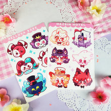 Load image into Gallery viewer, Hazbin Hotel - Chibis - Kiss Cut - Sticker Sheet - Vinyl Stickers