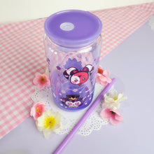 Load image into Gallery viewer, Helluva Boss Glass Cup | 16oz with Plastic Lid and straw | Gradient Glass Cup