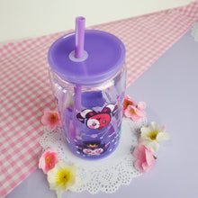 Load image into Gallery viewer, Helluva Boss Glass Cup | 16oz with Plastic Lid and straw | Gradient Glass Cup