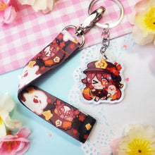 Load image into Gallery viewer, Genshin Impact - Hu Tao - Mini Lanyard + Acrylic Keychain Set