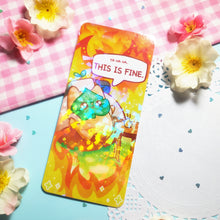 Load image into Gallery viewer, This Is Fine - TOTK Zelda - Koroks - Holographic Prism Bookmark