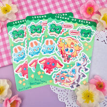 Load image into Gallery viewer, LOZ - Chibis - Kiss Cut - Sticker Sheet - Vinyl Stickers