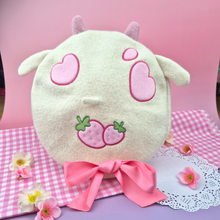 Load image into Gallery viewer, Strawberry Cow Beret - Cute Kawaii Pastel Embroidered 90% Wool Beret