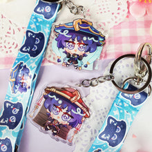 Load image into Gallery viewer, Genshin Impact - Wanderer - Mini Lanyard + Acrylic Keychain Set