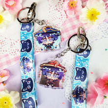 Load image into Gallery viewer, Genshin Impact - Wanderer - Mini Lanyard + Acrylic Keychain Set