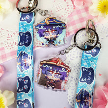 Load image into Gallery viewer, Genshin Impact - Wanderer - Mini Lanyard + Acrylic Keychain Set