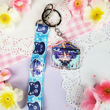 Load image into Gallery viewer, Genshin Impact - Wanderer - Mini Lanyard + Acrylic Keychain Set