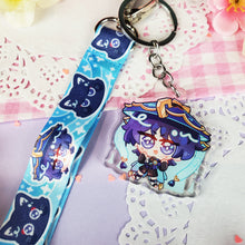 Load image into Gallery viewer, Genshin Impact - Wanderer - Mini Lanyard + Acrylic Keychain Set