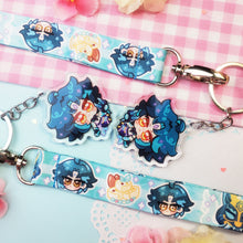 Load image into Gallery viewer, Genshin Impact - Xiao - Mini Lanyard + Acrylic Keychain Set