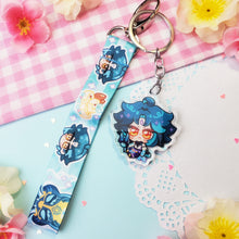 Load image into Gallery viewer, Genshin Impact - Xiao - Mini Lanyard + Acrylic Keychain Set