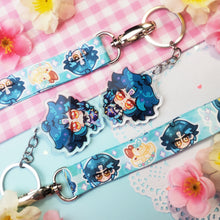 Load image into Gallery viewer, Genshin Impact - Xiao - Mini Lanyard + Acrylic Keychain Set