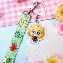Load image into Gallery viewer, TOTK Zelda + Link + Korok - Mini Lanyard + Acrylic Keychain Set
