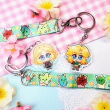 Load image into Gallery viewer, TOTK Zelda + Link + Korok - Mini Lanyard + Acrylic Keychain Set