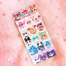 Load image into Gallery viewer, Rainbow Villagers - Holographic Prism Bookmark