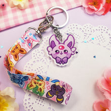 Load image into Gallery viewer, Cute Eeveelutions - Mini Lanyard + Keychain Set