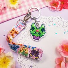 Load image into Gallery viewer, Cute Eeveelutions - Mini Lanyard + Keychain Set