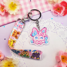 Load image into Gallery viewer, Cute Eeveelutions - Mini Lanyard + Keychain Set