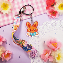 Load image into Gallery viewer, Cute Eeveelutions - Mini Lanyard + Keychain Set