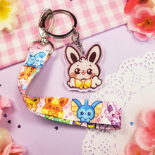Load image into Gallery viewer, Cute Eeveelutions - Mini Lanyard + Keychain Set