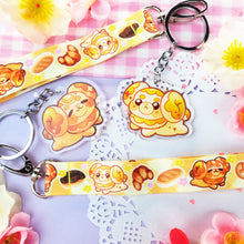 Load image into Gallery viewer, Fidough - Bread Dog - Mini Lanyard + Acrylic Keychain Set