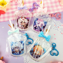 Load image into Gallery viewer, Genshin Boba Tea - Lollipop Keychains - Itto + Childe + Ayato