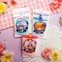 Load image into Gallery viewer, Genshin Boba Tea Grips - Acrylic Phone Grip