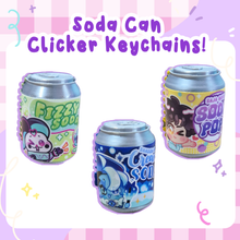 Load image into Gallery viewer, Soda Can Clicker Keychains | Saja Boys | Fizzy Soda | Shadow Milk Soda

