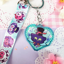 Load image into Gallery viewer, Helluva Boss - Fizz + Asmodeus - Mini Lanyard + Acrylic Keychain Set
