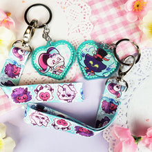 Load image into Gallery viewer, Helluva Boss - Fizz + Asmodeus - Mini Lanyard + Acrylic Keychain Set
